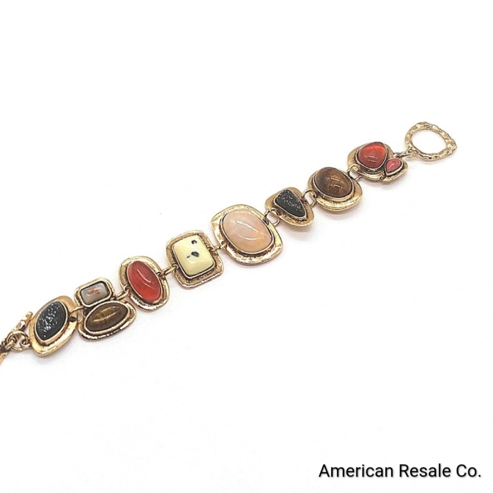 Vintage Style Gold Stone Boho Bracelet - Picture 4 of 4